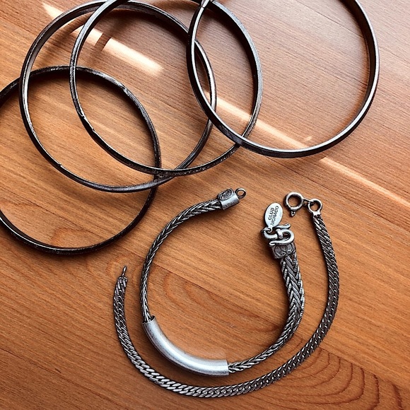 Club Monaco Jewelry - Club Monaco Assorted Sterling Silver Bracelets Set